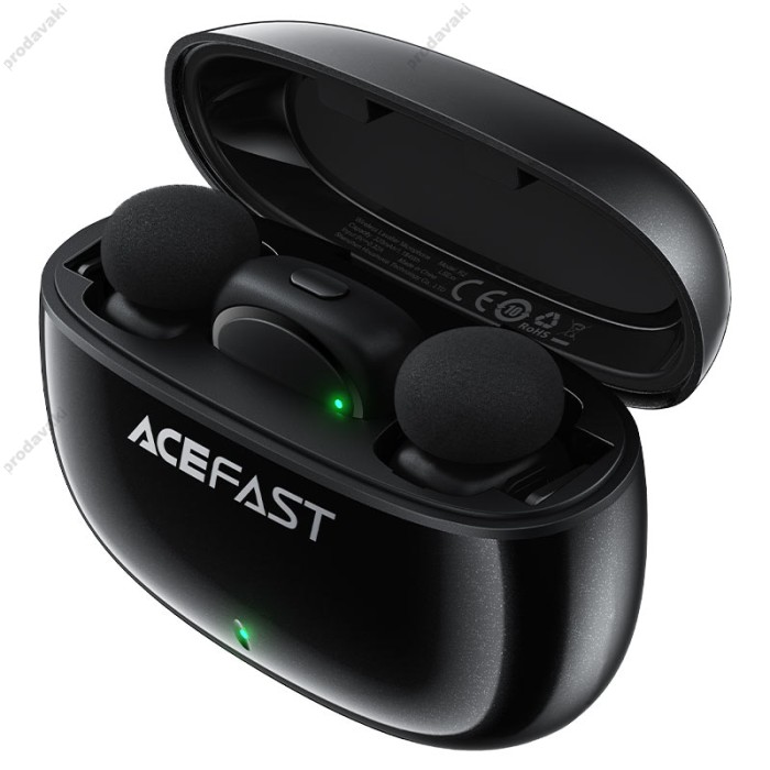 Бездротовий мікрофон ACEFAST R2 wireless lavalier microphones Type-C 2 мікрофона Black